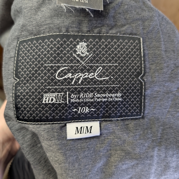 Ride Cappel Olive Green Snowboard Jacket w/ Zip-Stow Hood + Snowskirt, Small - Picture 12 of 13